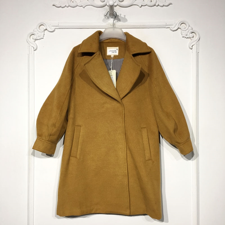 潮系列 8283S149 时尚毛呢外套品牌女装折扣颦薪