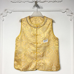 容系列 YB000729 时尚国风新中式马夹品牌女装折扣颦薪