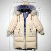 容系列 折扣颦薪 真毛领羽绒服品牌女装 8285S125 时尚