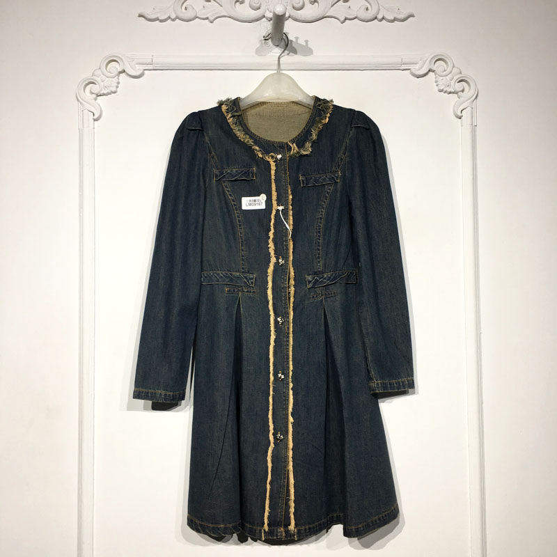 潮系列 LM09167 时尚牛仔连衣裙品牌女装折扣颦薪