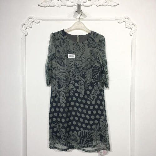 潮系列 8057S036 时尚桑蚕丝连衣裙品牌女装折扣颦薪