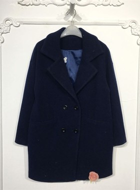 乔系列 8127S172 时尚毛呢外套品牌女装折扣颦薪