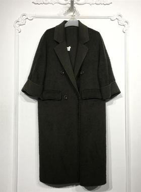 N系列8128S034 时尚双面呢毛呢外套品牌女装折扣颦薪