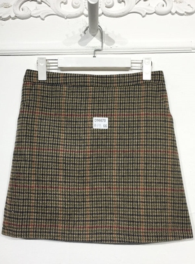 N系列  D96670 时尚毛呢短裙品牌女装折扣馨薪散