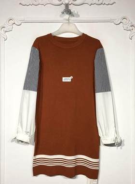 容系列 8267S119 时尚针织连衣裙品牌女装折扣颦薪