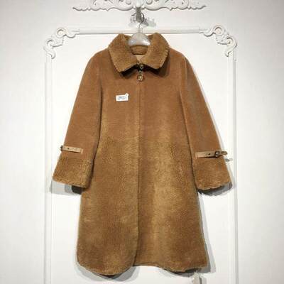 潮系列 8277S273 时尚颗粒绒毛呢外套品牌女装折扣颦薪
