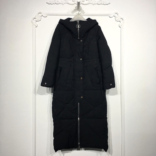羽绒服品牌女装 N系列 长款 时尚 折扣颦薪 D97052