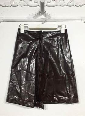 珂P系列 8085S214 时尚pu皮短裙品牌女装折扣颦薪