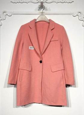 潮系列 8278S220 时尚羊毛双面呢毛呢外套品牌女装折扣颦薪