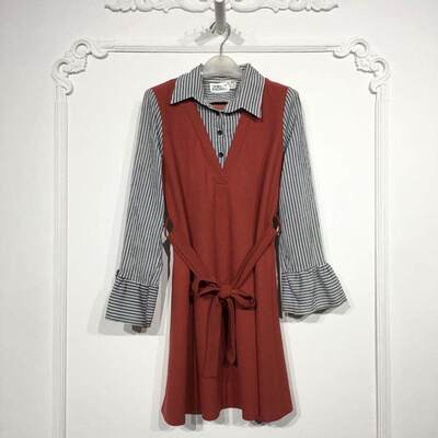 伊X系列 8163S028 时尚连衣裙品牌女装折扣颦薪