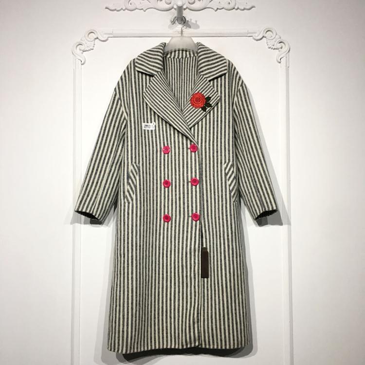 西树系列 8277S112 时尚羊毛双面呢毛呢外套品牌女装折扣颦薪