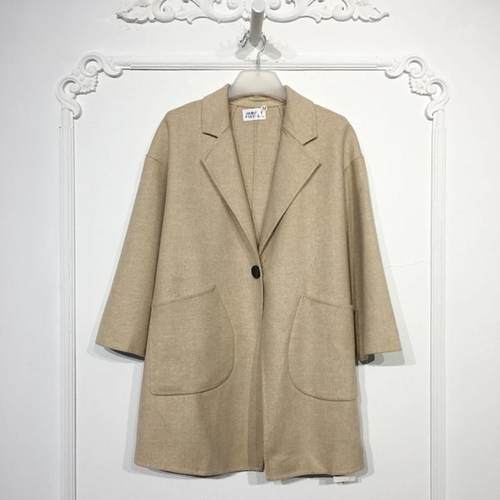 容系列 8151S055 时尚双面呢毛呢外套品牌女装折扣颦薪