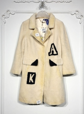 潮系列 8282S179 时尚羊毛羊剪绒外套品牌女装折扣-瑕疵颦薪