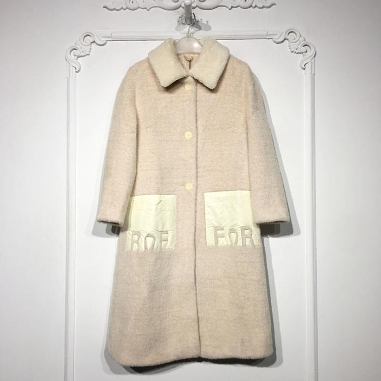 西树系列 8277S080 时尚仿貂绒外套品牌女装折扣颦薪