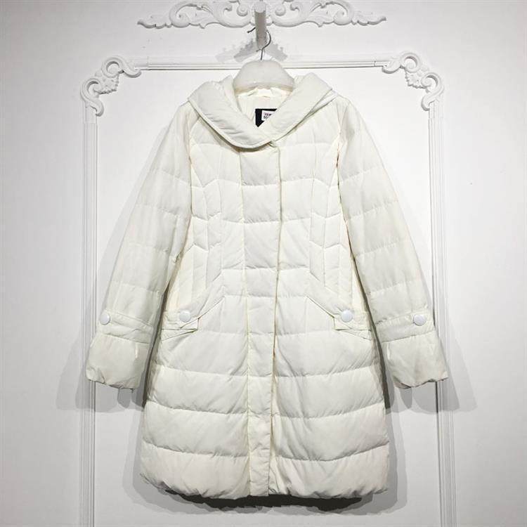 潮系列 8026S123 时尚长款羽绒服品牌女装折扣颦薪