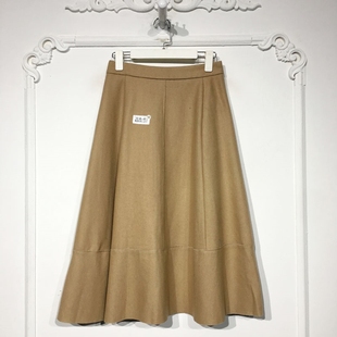 毛呢半身裙品牌女装 时尚 折扣颦薪 8268S207 潮系列