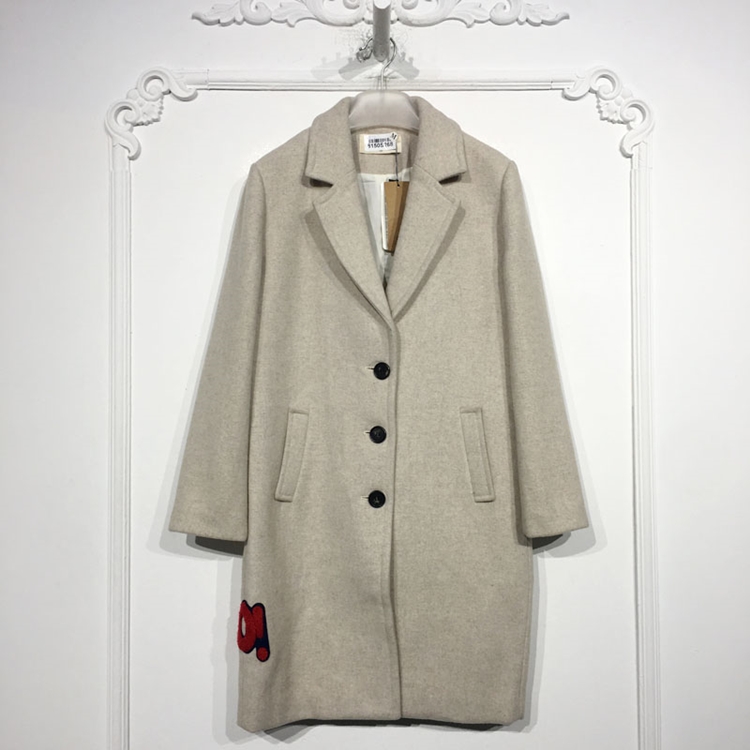 夕系列 8150S268 时尚毛呢外套品牌女装折扣颦薪