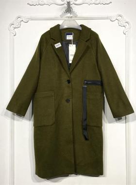 潮系列 D90497 时尚毛呢外套品牌女装折扣颦薪