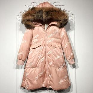 真毛领羽绒服品牌女装 时尚 折扣颦薪 8279S218 潮系列