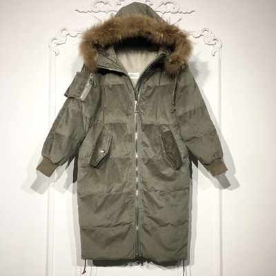 潮系列 8279S101 时尚真毛领羽绒服品牌女装折扣颦薪