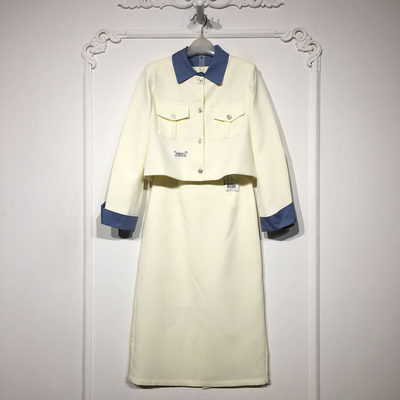 YZQ系列 8328S038 时尚套装两件套品牌女装折扣颦薪