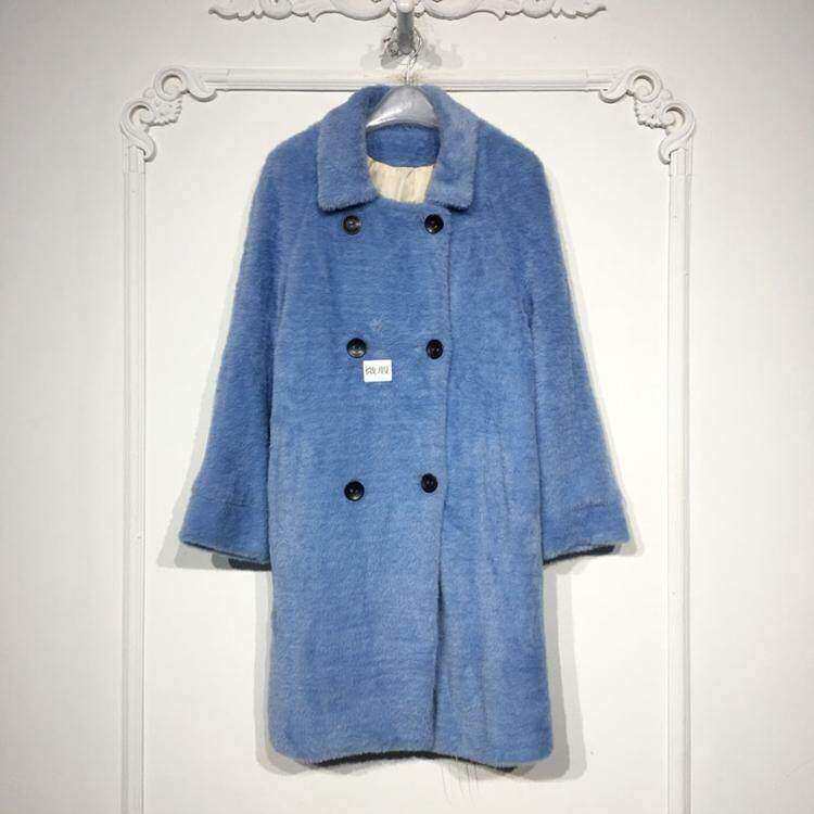 西树系列 8282S226 时尚仿貂绒外套品牌女装折扣-微瑕颦薪