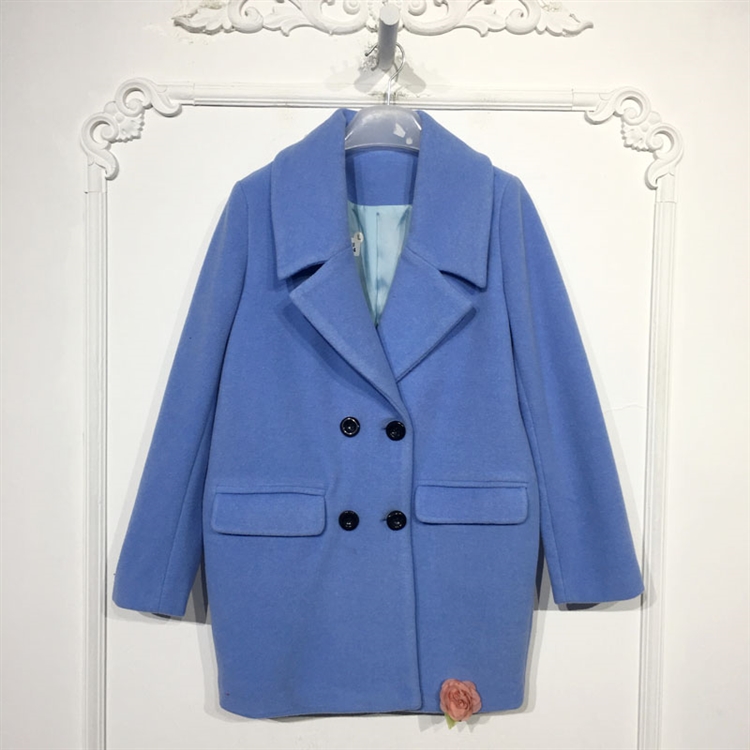 乔系列 8127S084 时尚毛呢外套品牌女装折扣颦薪