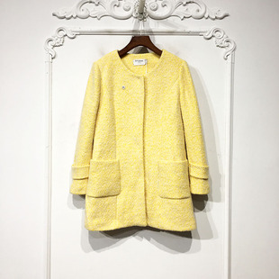 毛呢外套品牌女装 BQ系列 长款 时尚 折扣颦薪 D72849