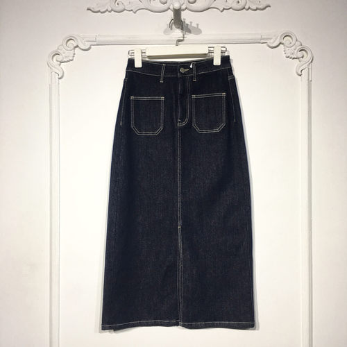 容悦 8352S098 时尚牛仔半身裙品牌女装折扣颦薪