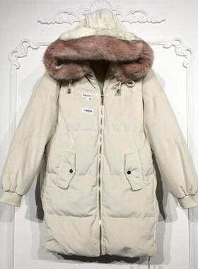 乔系列 D94309 时尚长款羽绒服品牌女装折扣颦薪