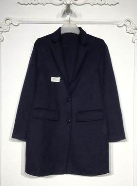 潮系列 8278S210 时尚羊毛双面呢毛呢外套品牌女装折扣颦薪
