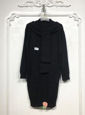 西树系列 D86351 时尚针织连衣裙品牌女装折扣颦薪