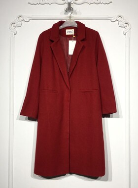 潮系列 8278S169 时尚毛呢外套品牌女装折扣颦薪