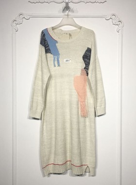 潮系列 LM06101 时尚针织连衣裙品牌女装折扣颦薪