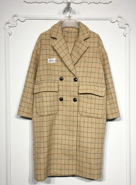 潮系列 8247S114 时尚毛呢外套品牌女装折扣颦薪