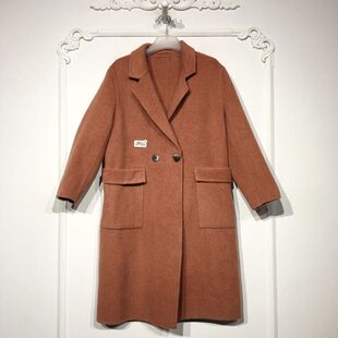 羊毛双面呢毛呢外套品牌女装 时尚 折扣颦薪 8277S042 西树系列