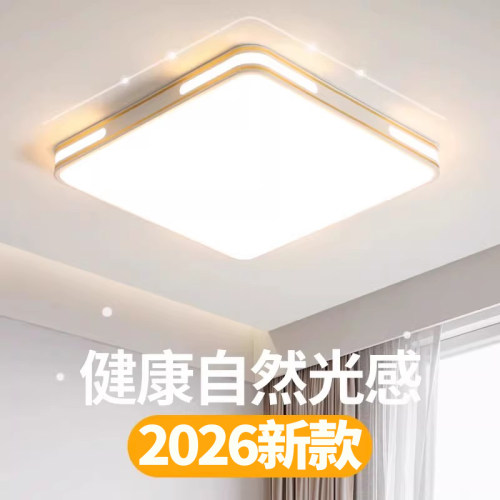 LED吸顶灯简约现代大气2026年新款主卧室灯圆形阳台客厅房间灯具