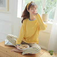 Mùa xuân và mùa thu quần áo cotton, điều dưỡng, đồ ngủ, quần áo điều dưỡng, thai sản, phụ nữ mang thai, dịch vụ nhà mùa hè, phù hợp với sau sinh - Giải trí mặc / Mum mặc bộ đồ bầu mặc nhà mùa hè