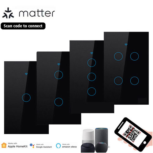 美规澳标WIFI智能开关Matter homekit墙壁触摸开关APP控制跨境