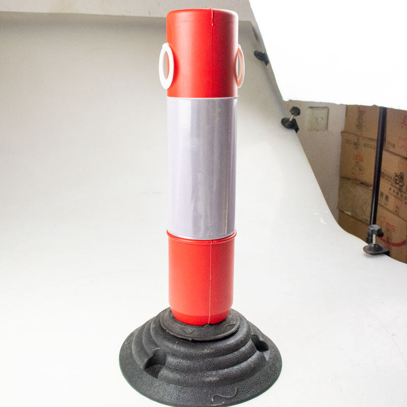 交通橡胶防撞柱停车场地桩塑料隔离桩不倒翁立柱反光道路警示柱