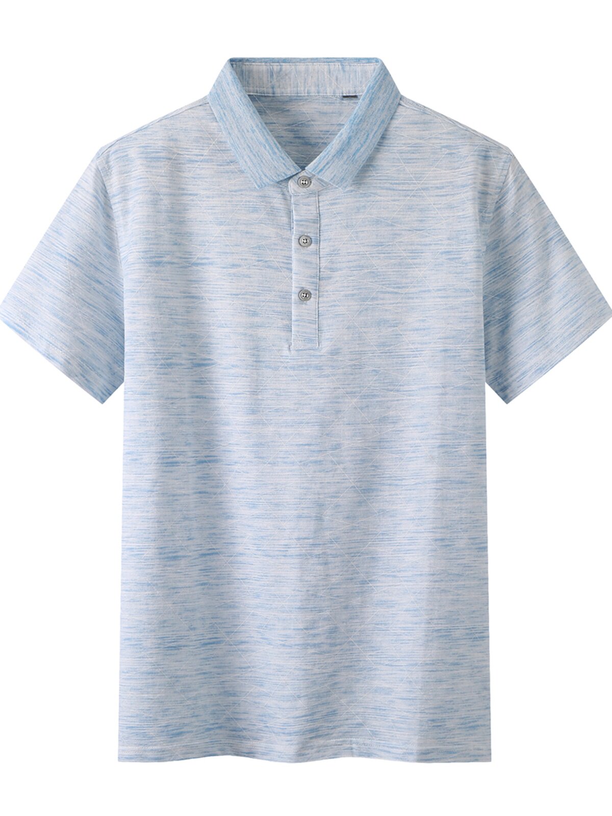 PICK UP THE LEAKAGE OF FOREIGN TRADE HIGH-QUALITY CUT LABEL SUMMER MENS LAPELS REFRESHING CASUAL GEOMETRIC PRINT SHORT SLEEVE POLO SHIRT