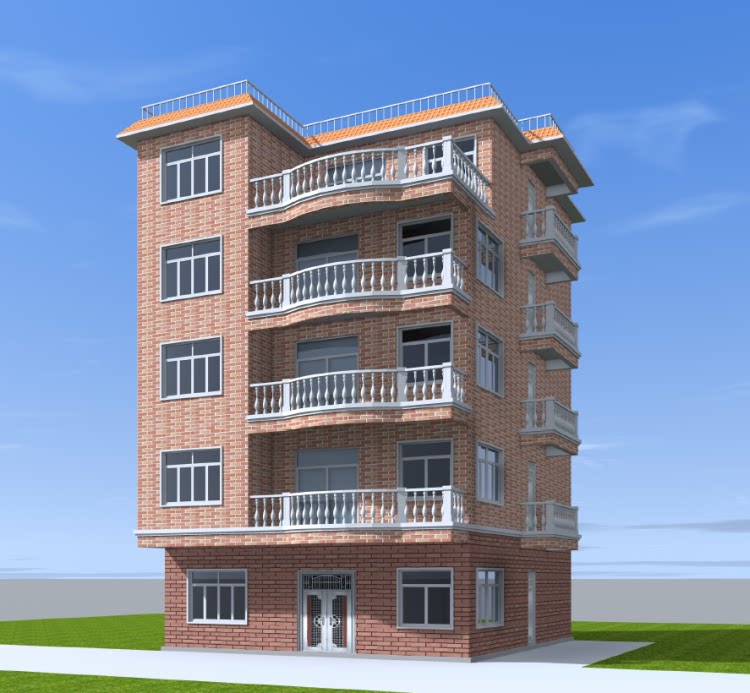 6x12 四层半农村自建楼房自建房设计图平面图户型图建筑施工图