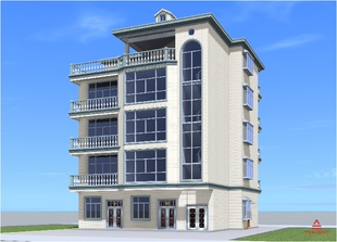 15x12.3五层别墅建筑图纸自建房农村CAD施工图设计经济合理效果图