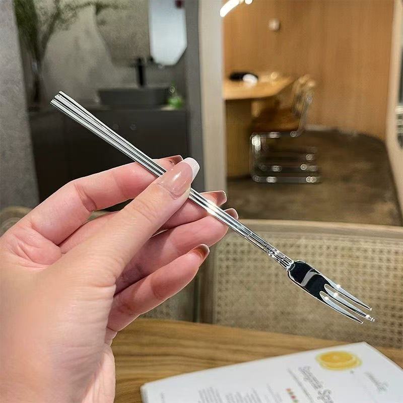 18-10不锈钢长柄水果叉甜品叉