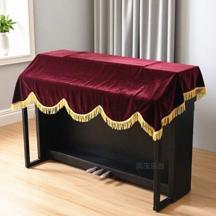 88键电钢琴罩加厚金丝绒61键电子琴键盖布防尘通用盖巾钢琴遮灰布
