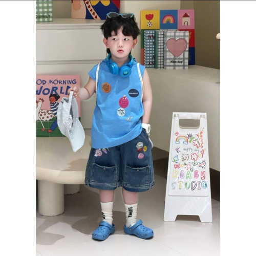 男童夏季背心套装2026新款两件套