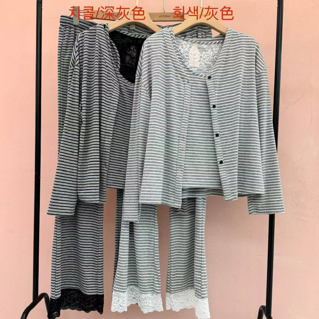 韩国VICTORIA代购蝴蝶结睡衣套装