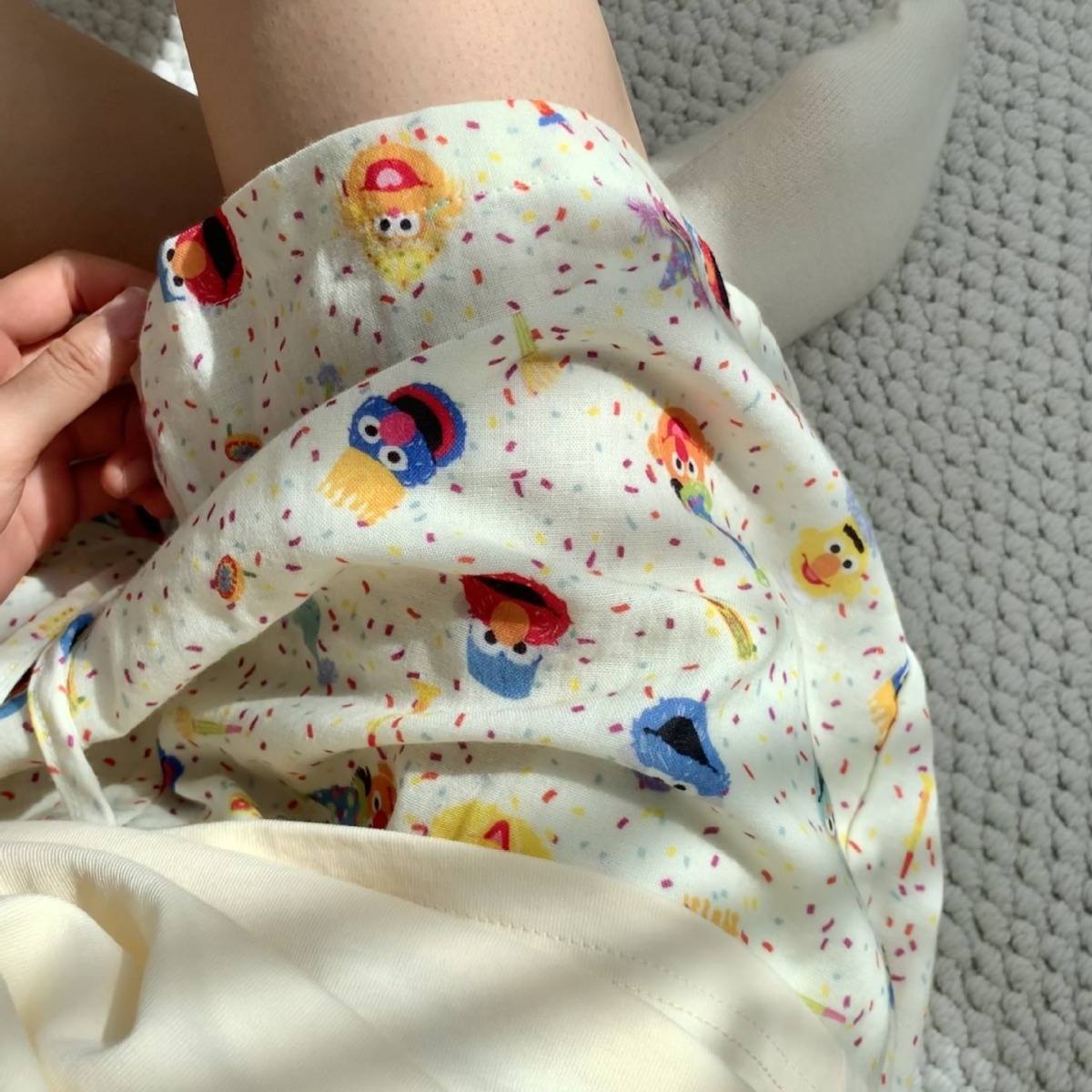 韩国卡通可爱纯棉纱睡裤女薄款遛弯裤夏季女居家短裤休闲可外穿