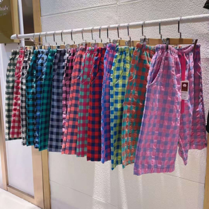 韩国大门代购轻薄格子简约