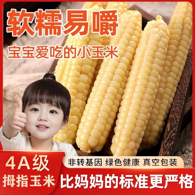 【雨林农夫】西双版纳拇指小玉米新鲜采摘真空包装即食代餐